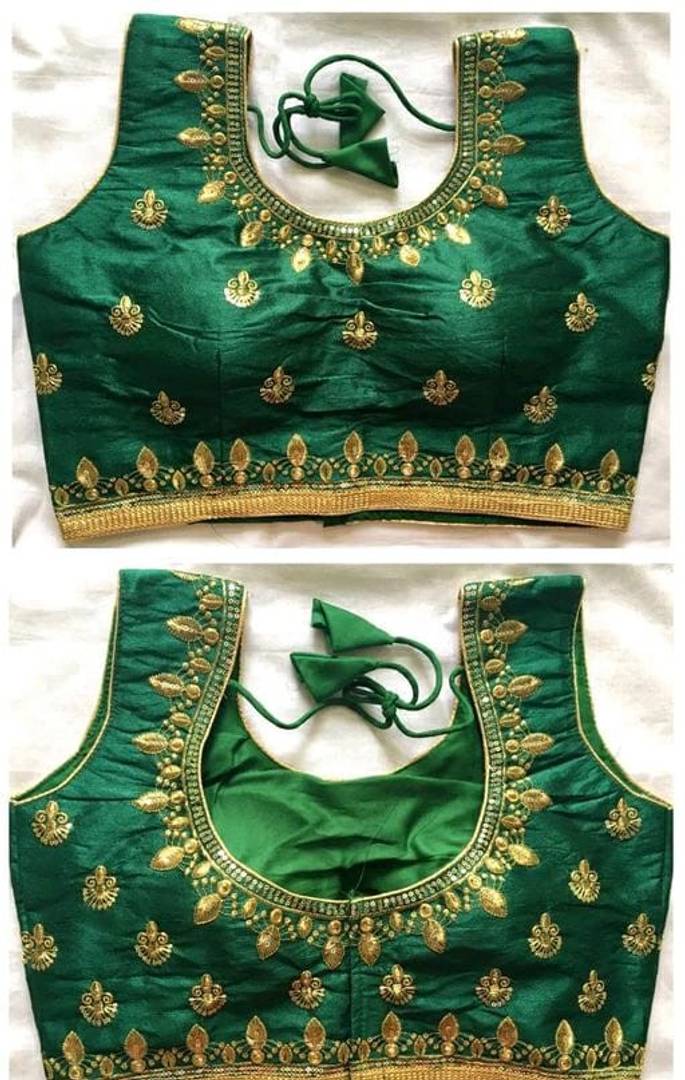 Phantom Silk Embroidered Stitched Blouse